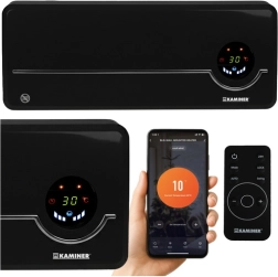 Rideau d’air KAMINER AIRO avec télécommande et Wi‑Fi, 2000 W