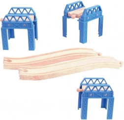 Structure de pont en bois pour circuits de trains Bigjigs Rail