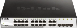 Commutateur intelligent Gigabit DGS-1210-20/E avec 16 ports GE et 4 SFP
