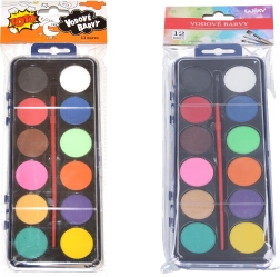 Aquarelles 12 couleurs avec pinceau