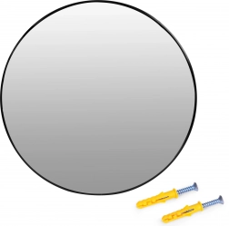 Miroir mural avec cadre en aluminium noir