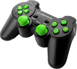 manette de jeu pro PS3 et PC USB – noir/vert