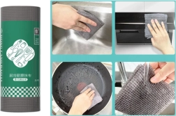 Essuie-tout et éponges de cuisine en rouleau 20 × 9 cm, gris, 25 pcs