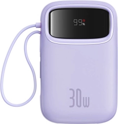 Baseus QPow 2 power bank 10000 mAh 30 W avec double USB‑C (violet)