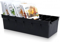 Organiseur d’épices de cuisine noir 30 × 13 × 8 cm