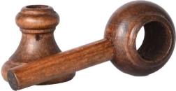 Support en bois pour tringle à rideaux – noyer