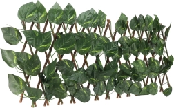 Treillis extensible avec feuilles artificielles pour balcon et terrasse 290 × 60 cm