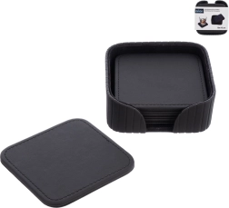 Sous-verres Gentleman avec support 10 × 10 cm - 4 pièces