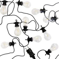 Guirlande LED de jardin 7,5 m, 10 ampoules
