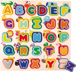 Puzzle alphabet en bois avec animaux – anglais