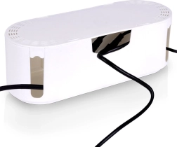 Organiseur blanc pour câbles avec orifices de ventilation VILDE