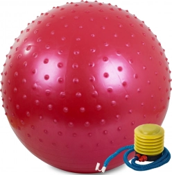 Ballon de gymnastique avec pompe rouge