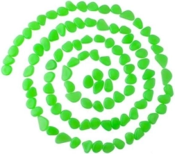Galets décoratifs lumineux pour jardin et aquarium – 100 pcs – Vert