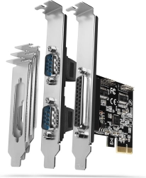 Contrôleur PCIe avec port parallèle LPT et 2× ports série RS232 AXAGON