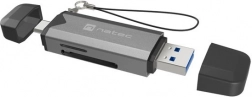 Lecteur de cartes NATEC Scarab 3 USB‑A/USB‑C avec prise en charge OTG