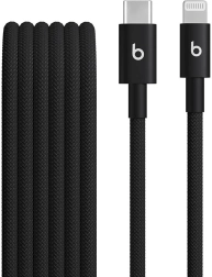 Câble BEATS USB‑C vers Lightning 1,5 m tressé – noir