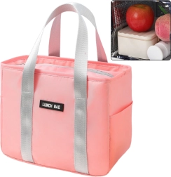 Sac isotherme pour aliments rose 24 cm