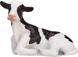 Figurine veau Holstein couché