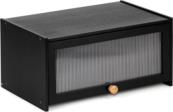 Boîte à pain Vilde en bambou, coloris noir, 40 × 25 × 20 cm