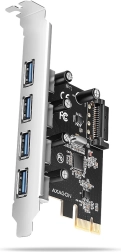 Contrôleur PCIe AXAGON avec 4 ports USB 3.2 Gen 1, UASP et alimentation SATA