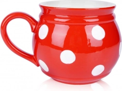 Mug en céramique rouge à pois 950 ml