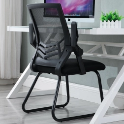Chaise de bureau en maille noire