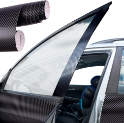 Film carbone 4D autocollant noir 1,52 × 30 m