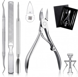 Kit pour ongles incarnés avec pinces et outils en acier inoxydable