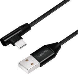 Câble USB 2.0 coudé USB-C 0,3m