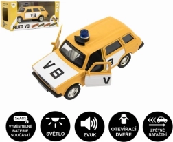 Voiture de police VB Lada Combi métal/plastique 12 cm avec lumière et son