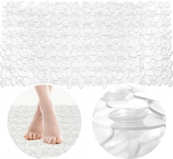 Tapis de bain antidérapant transparent 70 × 35 cm