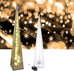 Pyramide LED étoiles rotatives 12*12*45 cm