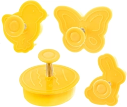 Orion emporte-pièces de Pâques pour biscuits avec poussoir, 4 pièces