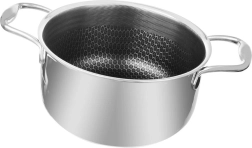 Casserole en acier inoxydable COOKCELL 24 cm, 4,8 l avec revêtement antiadhésif