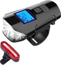 maltrack ensemble de feux vélo exonum 3000 4en1 avant + arrière