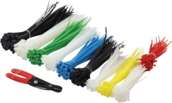 Lot de 600 colliers de serrage colorés avec coupe-languettes