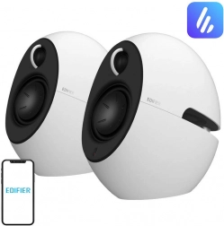 Edifier e25HD enceintes blanches avec son Hi‑Res et Bluetooth
