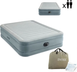 Matelas gonflable double 203 × 152 × 46 cm avec pompe électrique intégrée INTEX