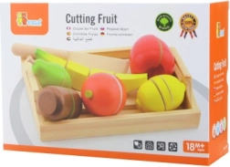 Fruits à découper en bois avec plateau