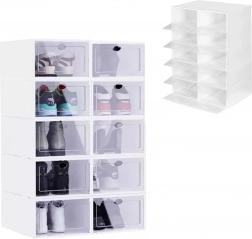 Organisateur modulaire en plastique pour chaussures, lot de 10 pièces MODERNHOME