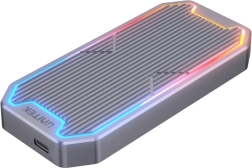 Boîtier pour disque M.2 SSD avec RGB, USB 3.2 Gen2