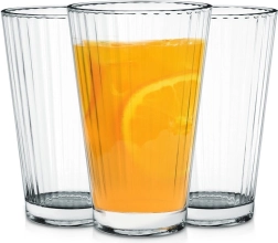 Set de verres 270 ml, 3 pcs – verres hauts rainurés