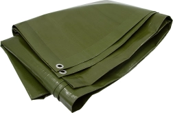 Bâche verte avec œillets 4 × 6 m 200 g/m²