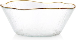 Bol en verre avec bord doré 15 cm, 500 ml