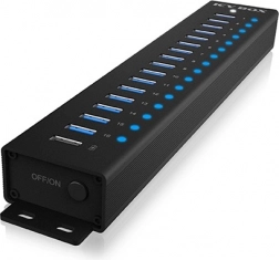 Hub USB ICY BOX IB-HUB1717 avec 16 ports USB 3.2 Gen 1 + port de charge