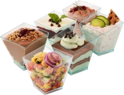 Gobelets en plastique pour desserts et entrées 120 ml, lot de 6
