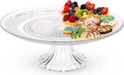 Plat à gâteau en verre sur pied 25 cm