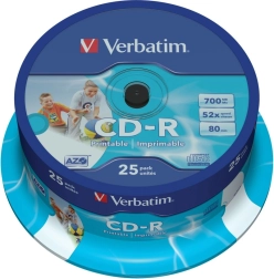 CD-R Verbatim 52x 700MB 25 pcs Imprimables