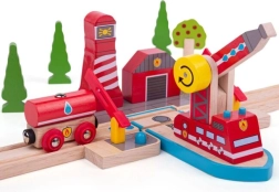 Set de secours en bois Bigjigs Rail Pompiers
