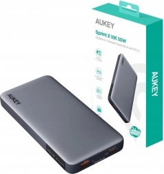 batterie externe aukey sprint x 10k 30w, 10000 mah avec pd 3.0 et qc 3.0